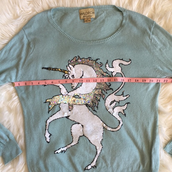 Wildfox Unicorn Sweater Sequin Jumper🦄 - Picture 6 of 16